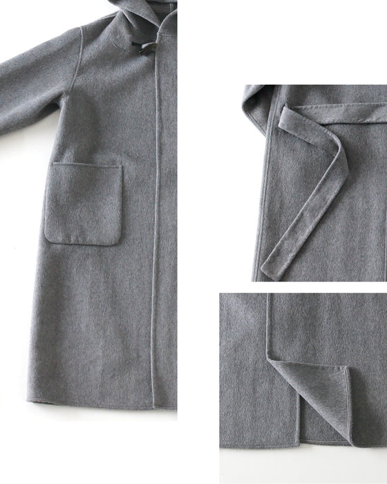 ＼エチケットブラシ付き／仕事も休日も 冬日常に寄り添う フード暖コート