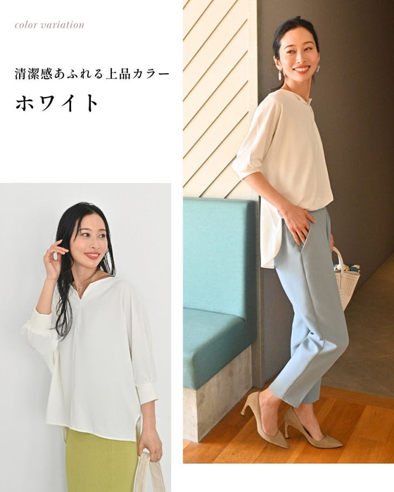 週5で使える　通勤　ブラウス　✓UVカット　✓洗える　✓シワ無し