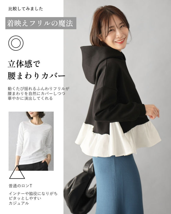 １枚で完成！大人カワイイの定番ドッキングスエット