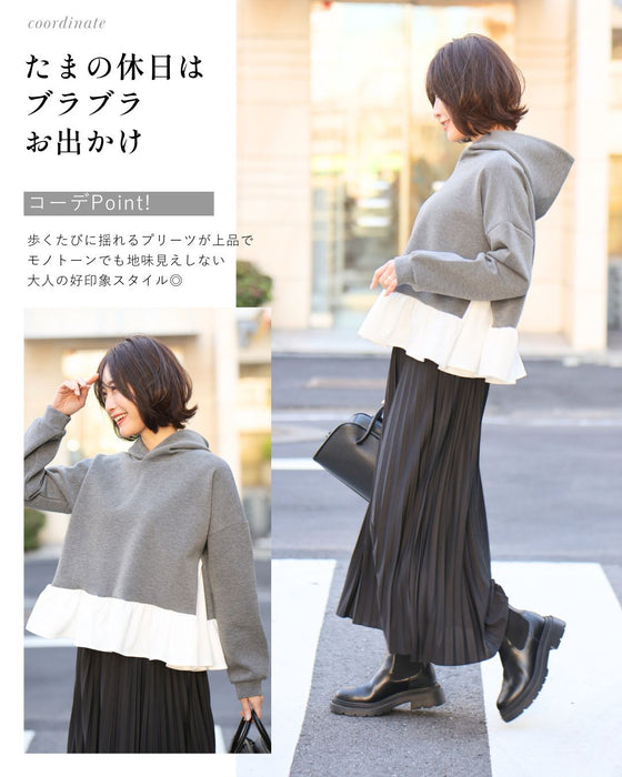 １枚で完成！大人カワイイの定番ドッキングスエット