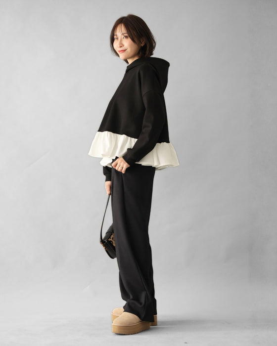 １枚で完成！大人カワイイの定番ドッキングスエット