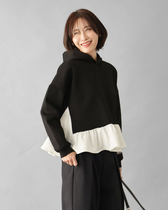 １枚で完成！大人カワイイの定番ドッキングスエット