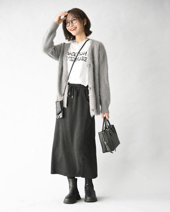 オフィスも外出も全部これ一着裏起毛スカート