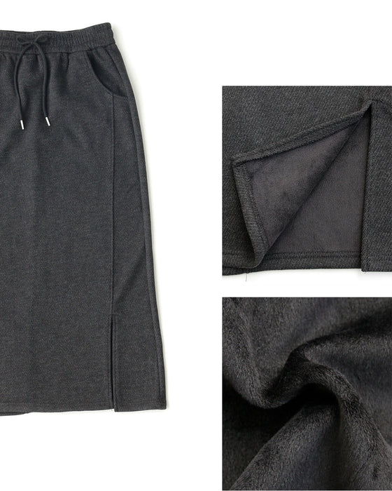 オフィスも外出も全部これ一着裏起毛スカート