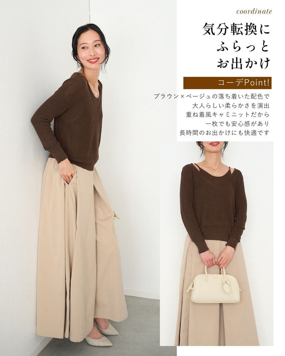 重ね着風 自然に 美しく 大人キャミニット
