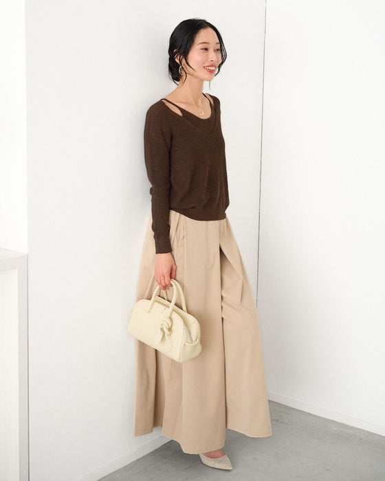 重ね着風 自然に 美しく 大人キャミニット