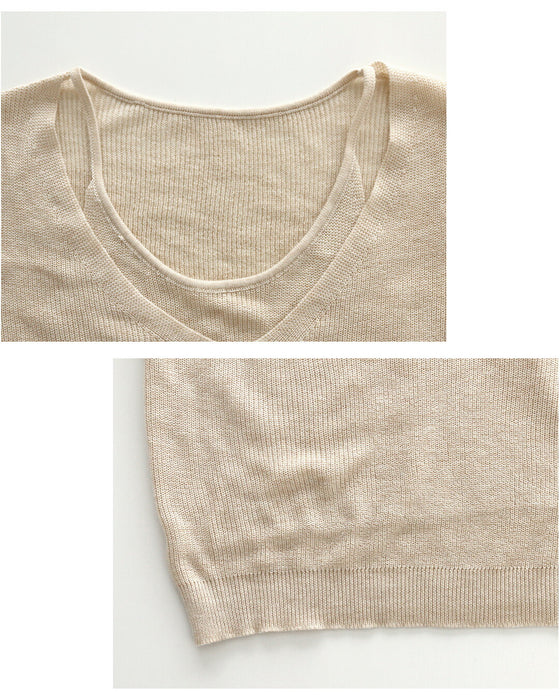 重ね着風 自然に 美しく 大人キャミニット