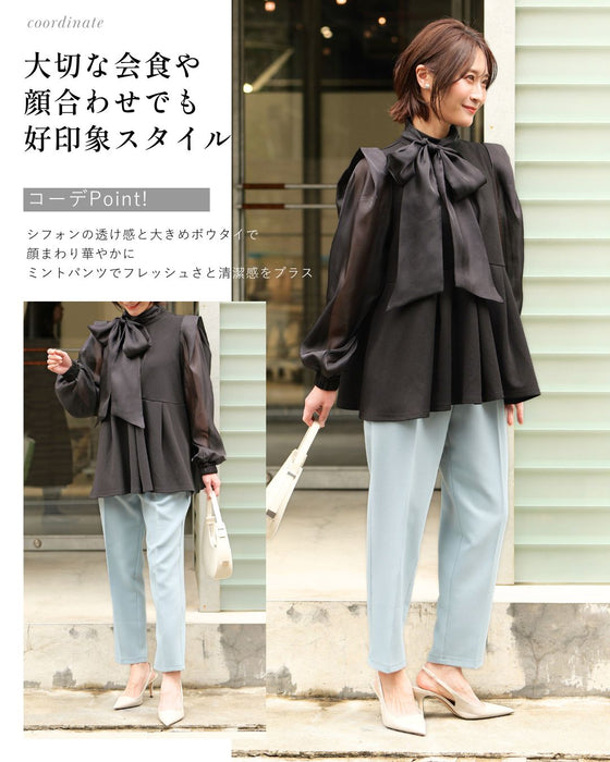 シフォンボウタイ 目を惹く 式典ブラウス