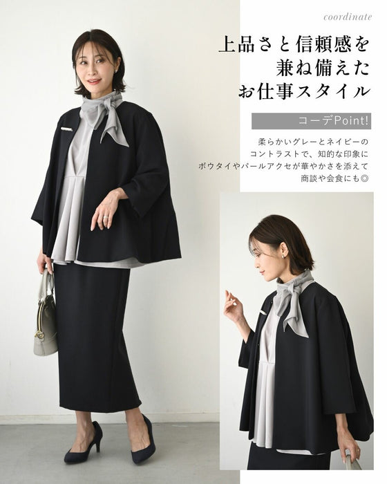 シフォンボウタイ 目を惹く 式典ブラウス