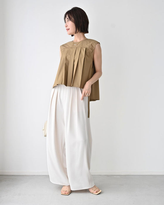 1枚orベスト着回し上手なプリーツベスト