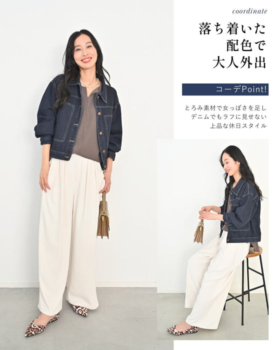 きれいめ対応 女っぽ デニム 羽織り名品