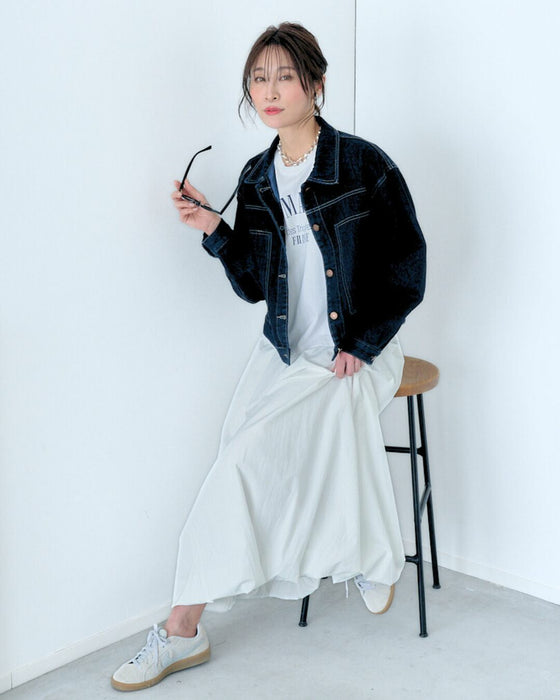 きれいめ対応 女っぽ デニム 羽織り名品