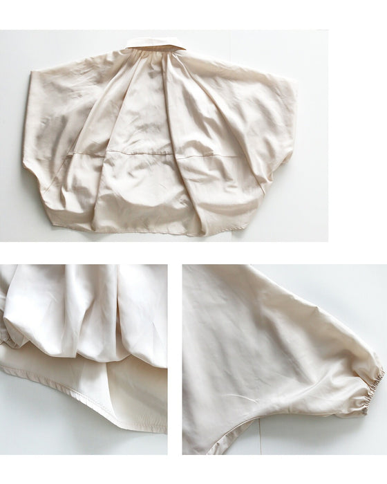 綺麗め好きへ 艶で格上げ バルーンブルゾン