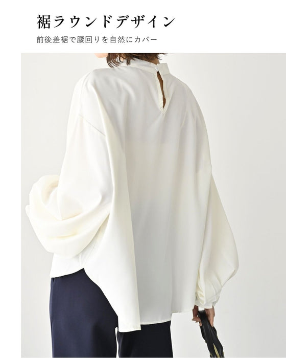 休日やお仕事に！2way袖 華やか服