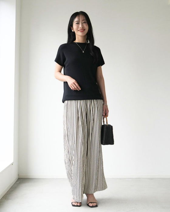 着回し上手な さらっと トップス サマーニット