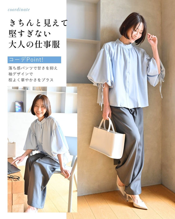 何気ない日も 華やぐ 一枚 ぽわん袖ブラウス