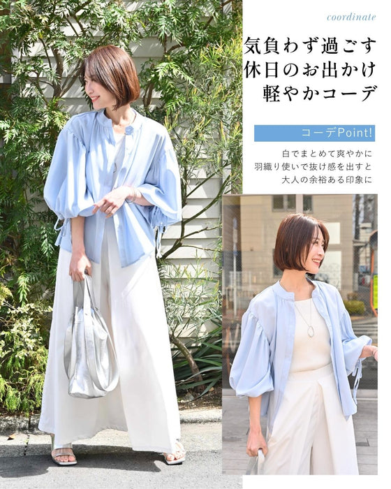 何気ない日も 華やぐ 一枚 ぽわん袖ブラウス