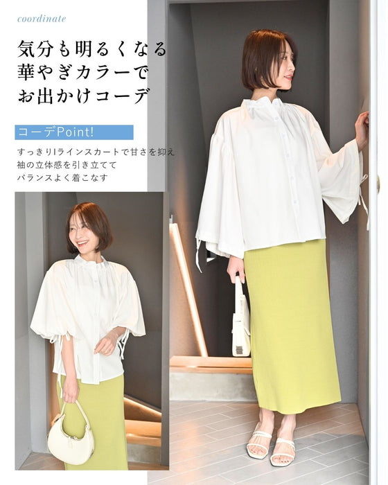 何気ない日も 華やぐ 一枚 ぽわん袖ブラウス