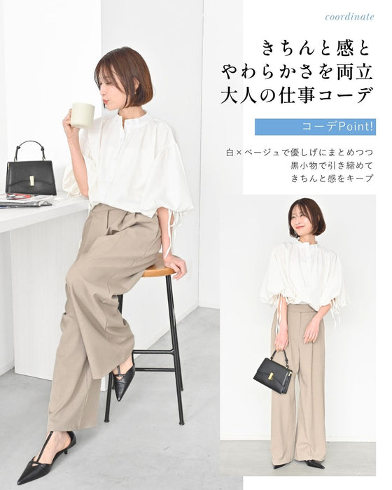 何気ない日も 華やぐ 一枚 ぽわん袖ブラウス