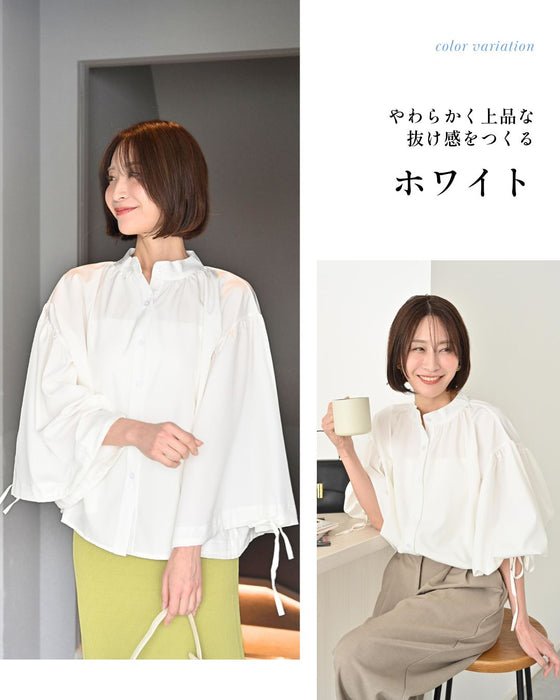 何気ない日も 華やぐ 一枚 ぽわん袖ブラウス