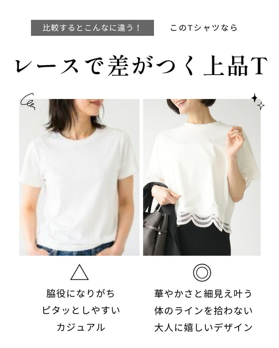 大人レースの一癖Tシャツ INなしで素敵！