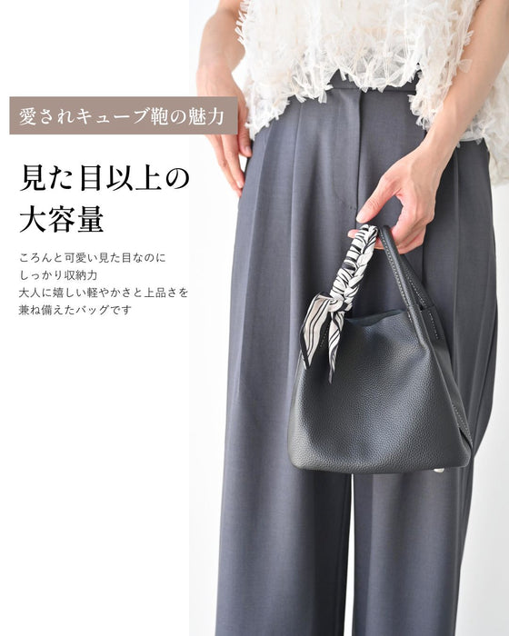 コンパクト×大容量 愛されキューブ鞄 おまけスカーフ付き