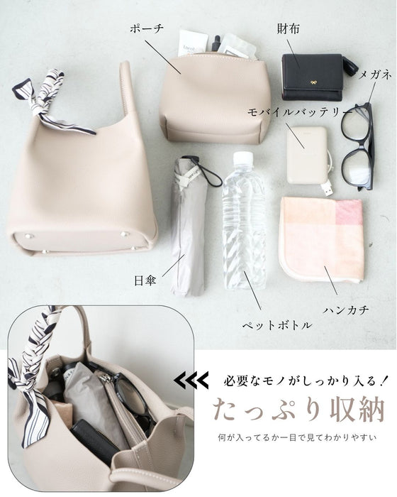 コンパクト×大容量 愛されキューブ鞄 おまけスカーフ付き