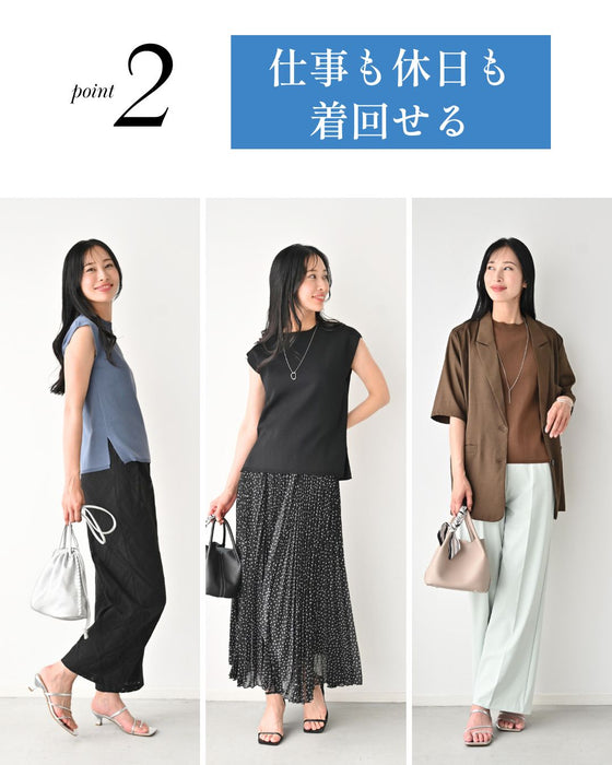 夏のコーデにちょうどいい リネン風大人トップス