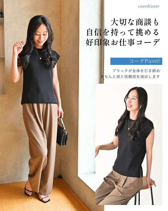 夏のコーデにちょうどいい リネン風大人トップス