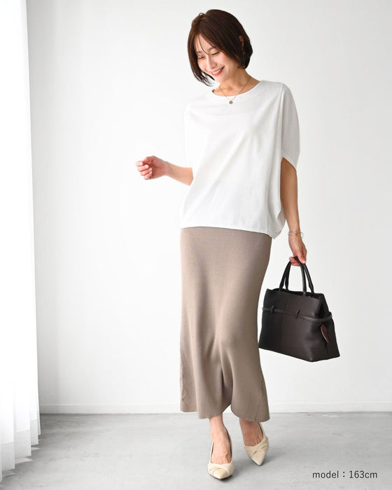 体型カバーをもっとおしゃれに。大人のお仕事Tシャツ