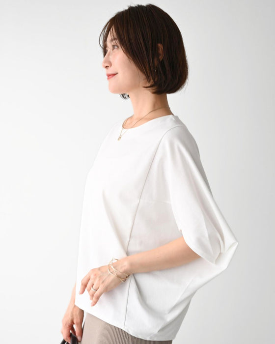体型カバーをもっとおしゃれに。大人のお仕事Tシャツ
