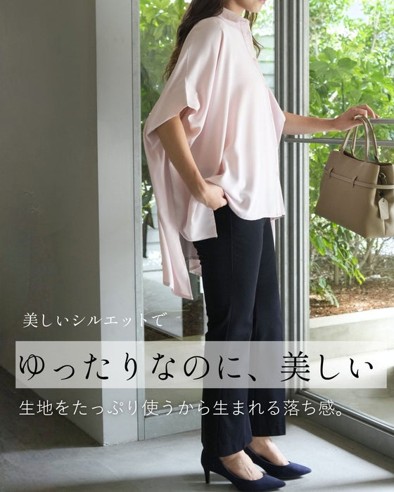 会議で映える！高見えとろみドルマンブラウス