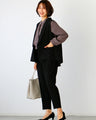 Layer it up for a stylish look! Gilet suit work outfit