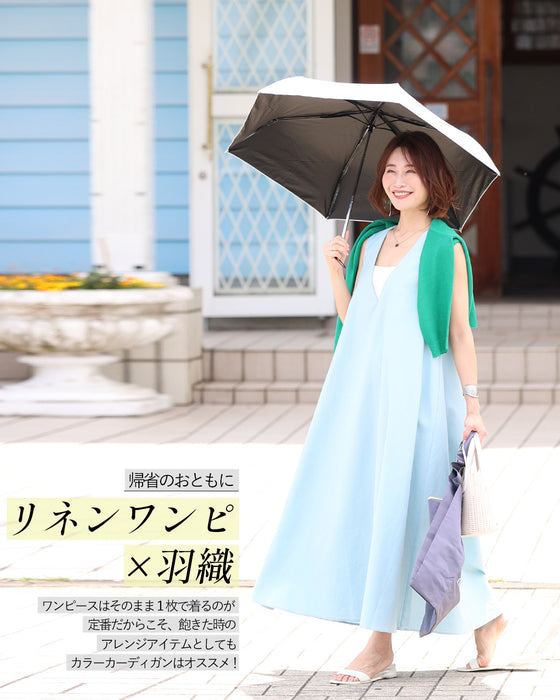 帰省のおともに!「カラー×カラー」気分アップセット リネンワンピ