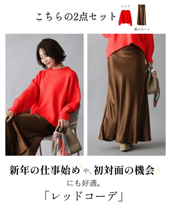 お仕事気分をぐっと上げる華やぎレッド　2点セット s06242zp s06207ps