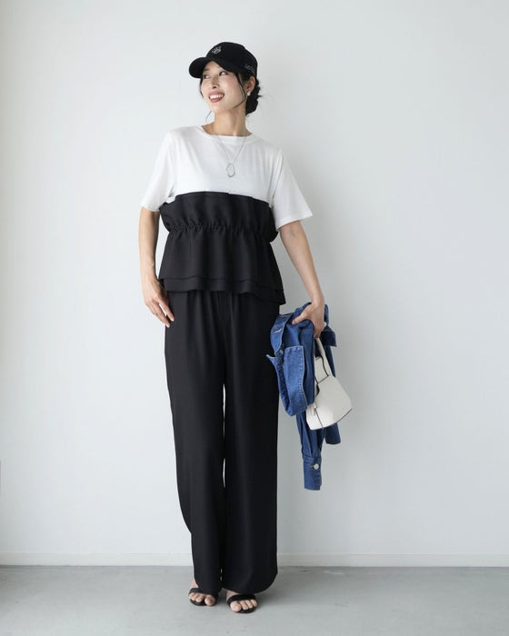 楽キレイ！ そのまま お出かけ ビスチェ風セットアップ