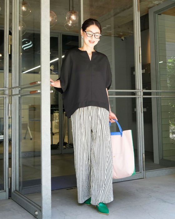 期間限定！コラボ４Set 500円OFF!  MiE × Ehre style ラクしてお洒落な大人モード ドルマン×ストライプセット