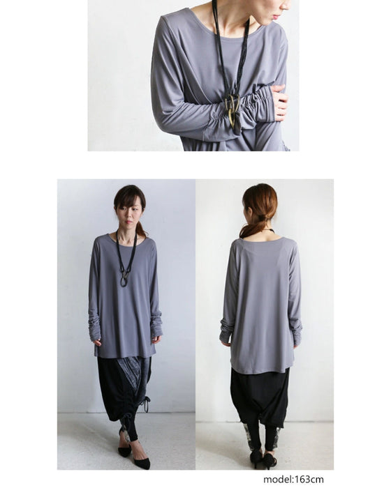 Versatile and versatile! Cuffed sleeve top