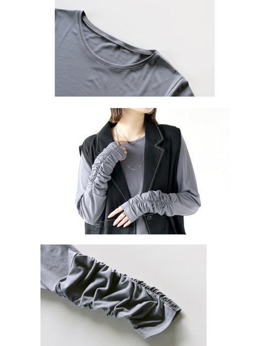 Versatile and versatile! Cuffed sleeve top