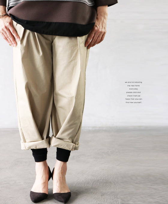 【セール商品返品交換不可】【OTONAオリジナル】着回し無限大！拘りの詰まったワイドサロペットパンツ （ベージュ）