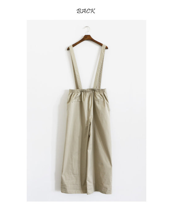 【セール商品返品交換不可】【OTONAオリジナル】着回し無限大！拘りの詰まったワイドサロペットパンツ （ベージュ）