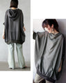 Dolman sleeve hoodie: A see-through hoodie for adults that leaves a lasting impression in khaki grey