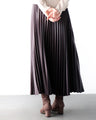 Easy to care for! Leather look pleated skirt