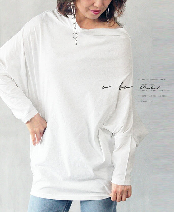 『Off-white』Made in Japan! Dolman-style deformed silhouette. Multi-functional pullover.