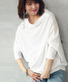 『Off-white』Made in Japan! Dolman-style deformed silhouette. Multi-functional pullover.