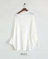 『Off-white』Made in Japan! Dolman-style deformed silhouette. Multi-functional pullover.