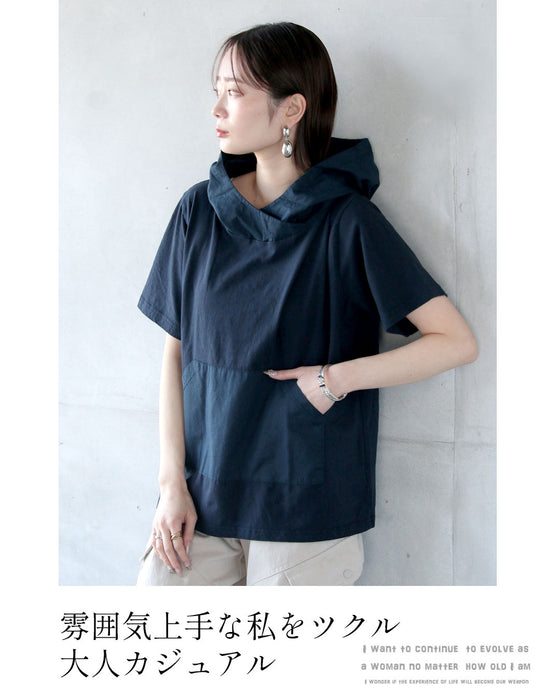 雰囲気上手な私をつくるスタンドネックTシャツ