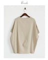 Linen blend docking top in beige