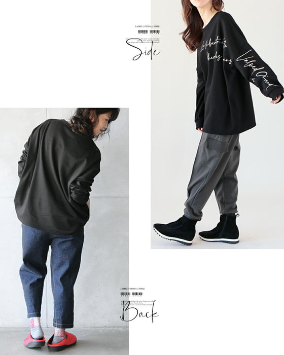 カフェ風ロゴがお洒落。ロゴTシャツ。『ブラック』