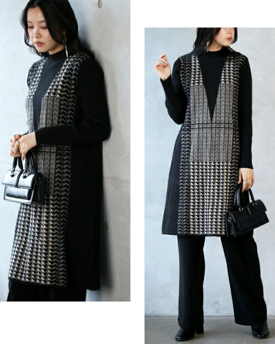A knit with a modern pattern and a sparkling elegance.